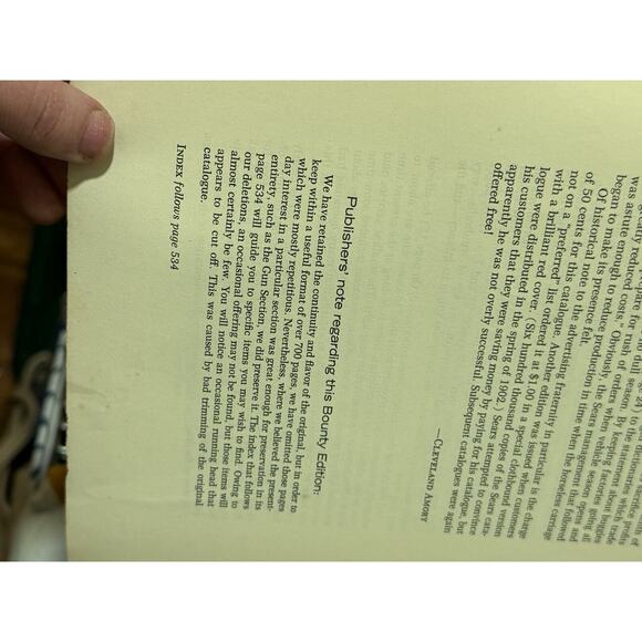 1969 Reprint of 1902 Edition The Sears Roebuck Catalog Paperback Book Vintage - Picture 9 of 10